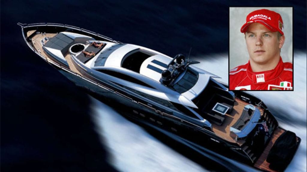 Kimi Räikkösen Sunseeker Predator 108. (Kuvat: Sunseeker ja Lehtikuva)