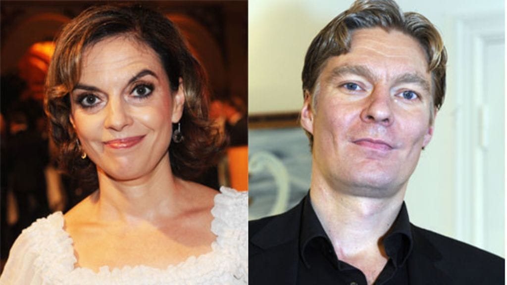 Kirjailijat Anna-Leena Härkönen ja Riku Korhonen. (Kuvat: Lehtikuva)