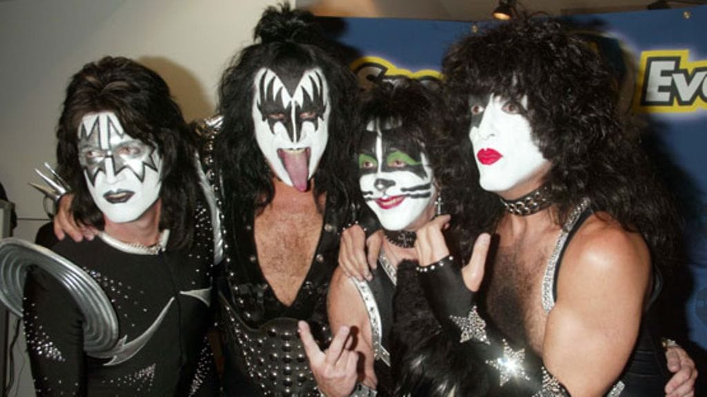 Kiss-yhtye: Tommy Thayer, Gene Simmons, Peter Criss ja Paul Stanley (Kuva:Wireimage)