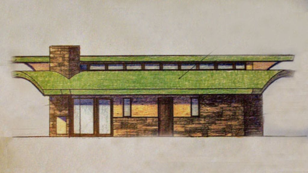 Sipe Santapukin rakentama omakotitalo. (Kuva: Eric Lloyd Wright & Associates)