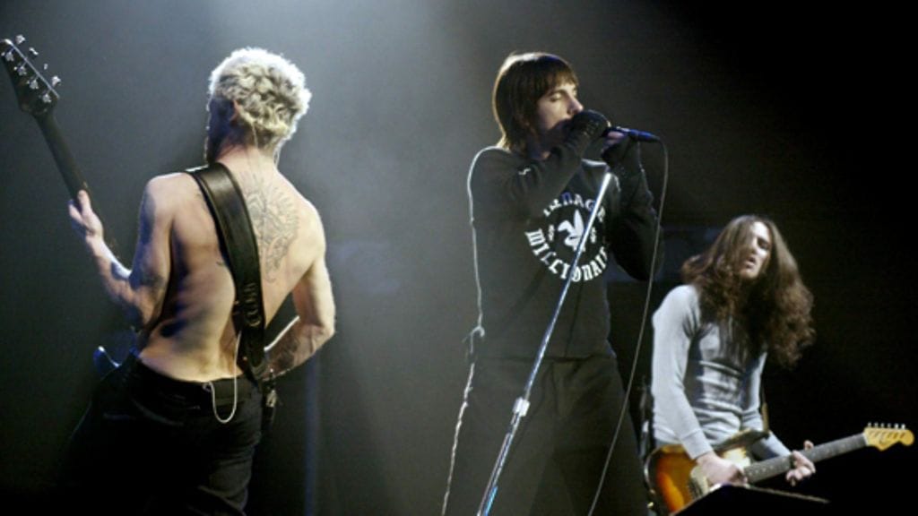 Red Hot Chili Peppers Helsingissä 2003. (Kuva: Matti Björkman/Lehtikuva)