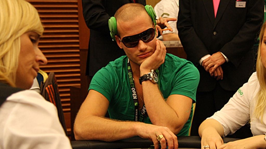 Kim Herold Unibet Open pokeriturnauksessa Prahassa. Kuva: MTV3.