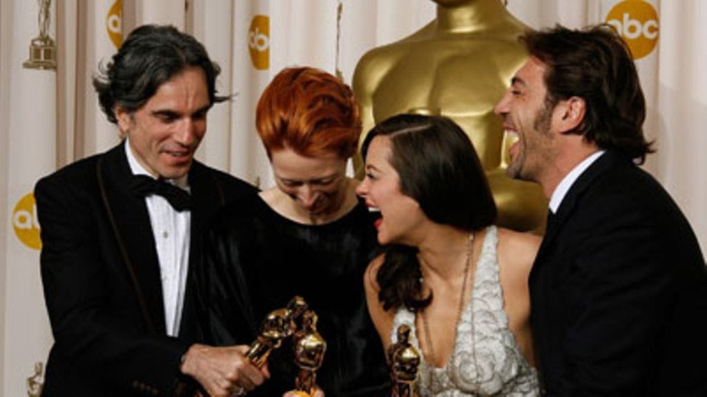 Day-Lewis, Swinton, Cotillard ja Bardem.