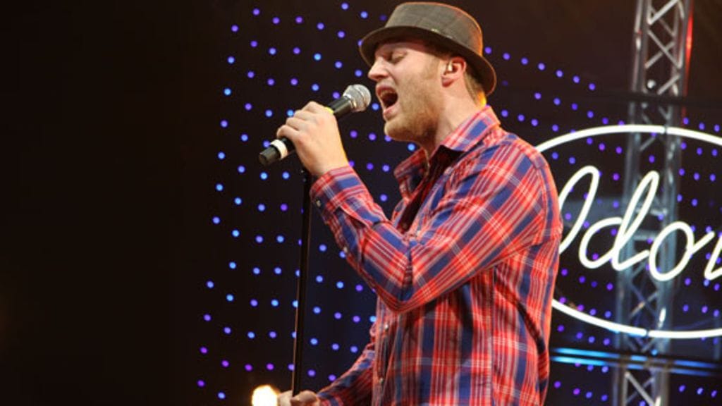 Koop Arponen Idolsin toisessa finaalissa. (Kuva: MTV3)