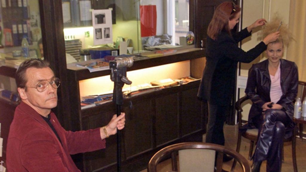 Timo T.A. ja Nina Mikkonen Miss Scandinavia -kilpailuissa syyskuun 19. päivä vuonna 2000. (Lehtikuva)