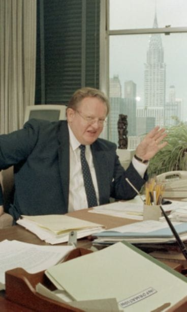 Martti Ahtisaari vuonna 1990 New Yorkissa (Lehtikuva)