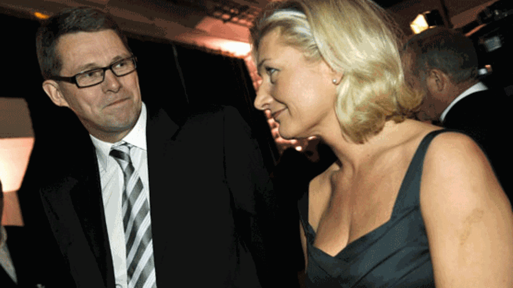 Sirkka Mertala ja Matti Vanhanen (Kuva: Lehtikuva)