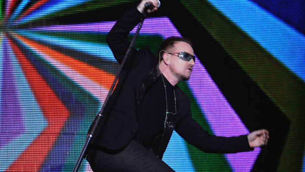 U2:n Bono esiintyy Suomessa kolmentoista vuoden tauon jälkeen. (Kuva: Wire Images/All Over Press)