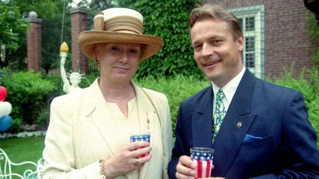 Tuire ja Timo T.A. Mikkonen vuonna 1997. (Lehtikuva)