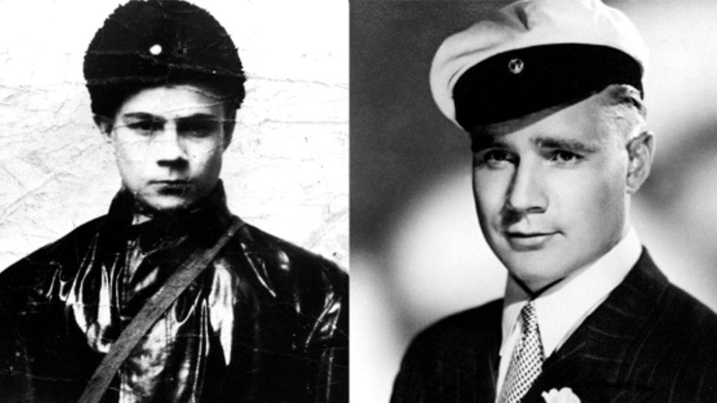 Mauno Koivisto vuosina 1939 ja 1949. (Lehtikuva)