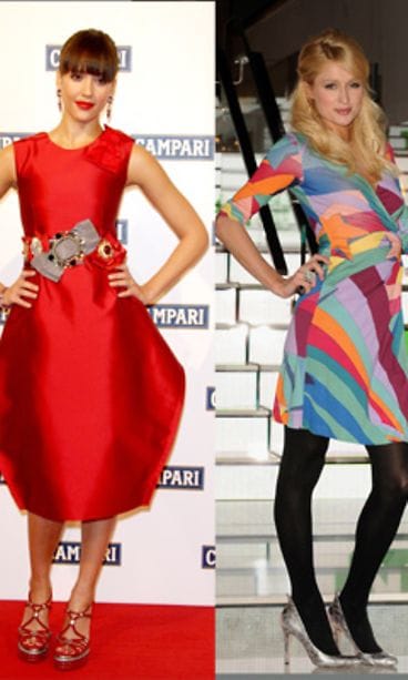 Jessica Alba ja Paris Hilton (Getty)