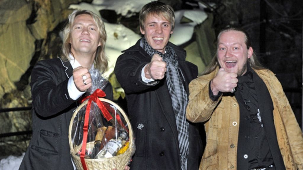 Duudsoneiden Jukka, Jasper Pääkkönen ja Jarppi ( (Lehtikuva)