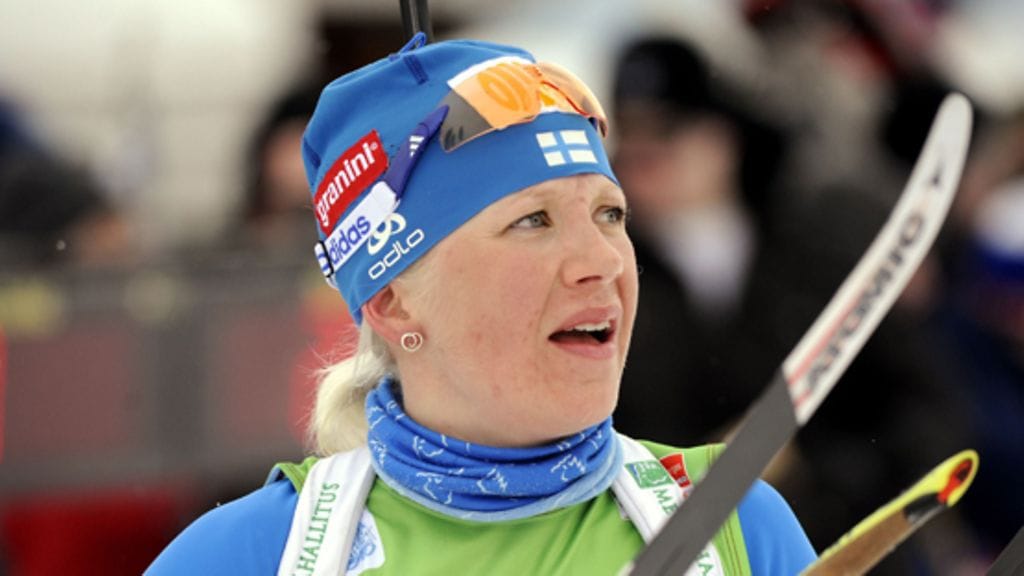 Kaisa Mäkäräinen voitti sunnuntaina ampumahiihdon MM-kultaa.