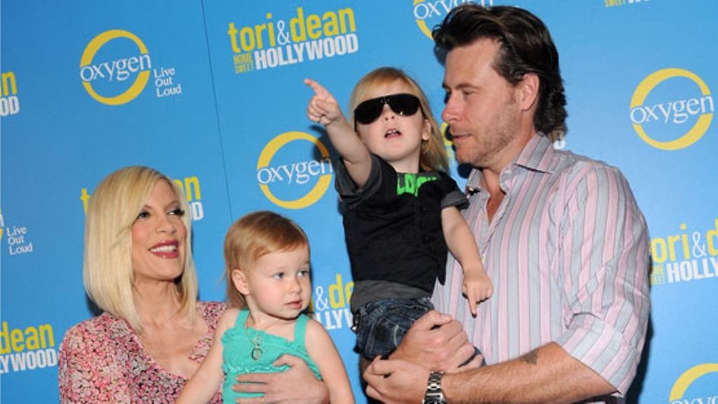 Tori Spelling, Stella, Liam ja Dean McDermott. (Kuva: Getty/All Over Press)