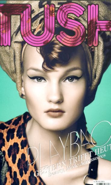 Kirsi Pyrhönen Tush-lehden kannessa.