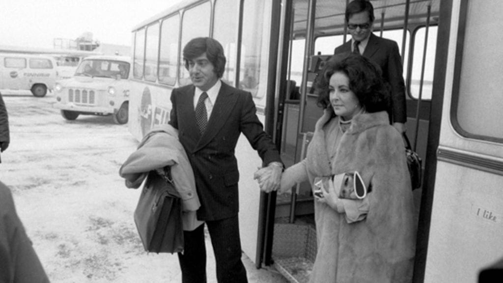 Elizabeth Taylor vieraili Suomessa vuonna 1975.
