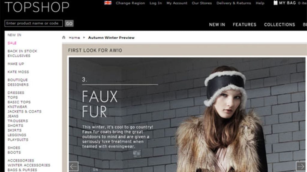 Kirsi Pyrhönen pääsi Topshopin kampanjaan. (Kuva: Topshopin kotisivut)