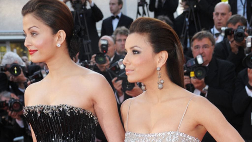 Aishwarya Rai Bachchan ja Eva Longoria Parker säihkyvät kilpaa. (Kuva: Getty/All Over Press)