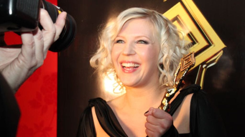 Vuoden 2009 paras naisjuontaja Vappu Pimiä (Kuva: MTV3)
