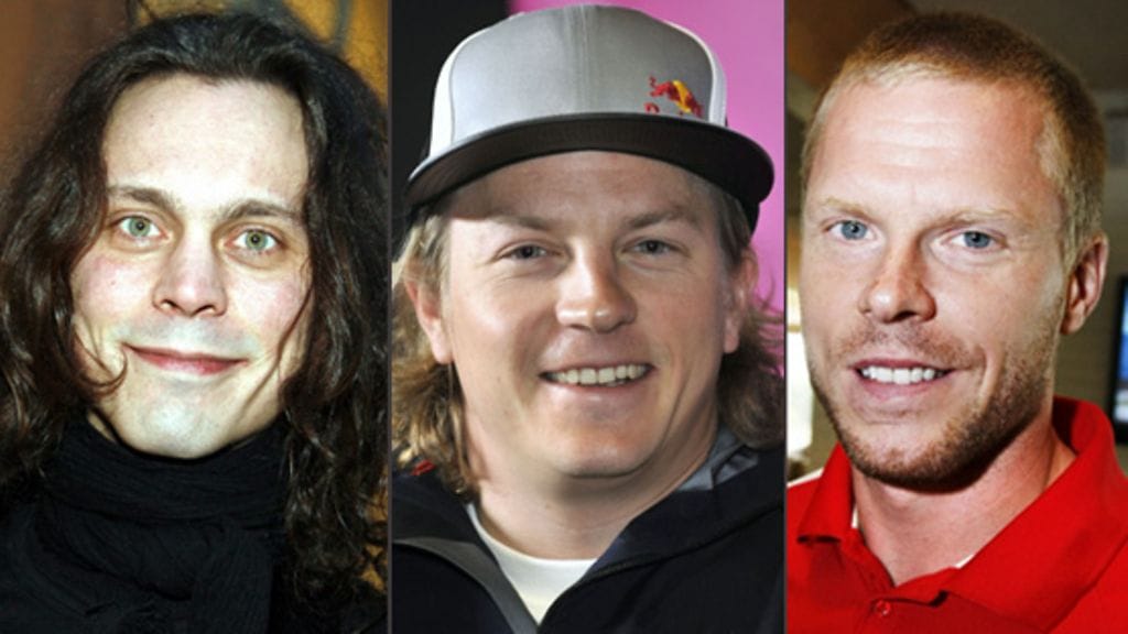 Ville Valo, Kimi Räikkönen, Saku Koivu (Kuvat: Lehtikuva)