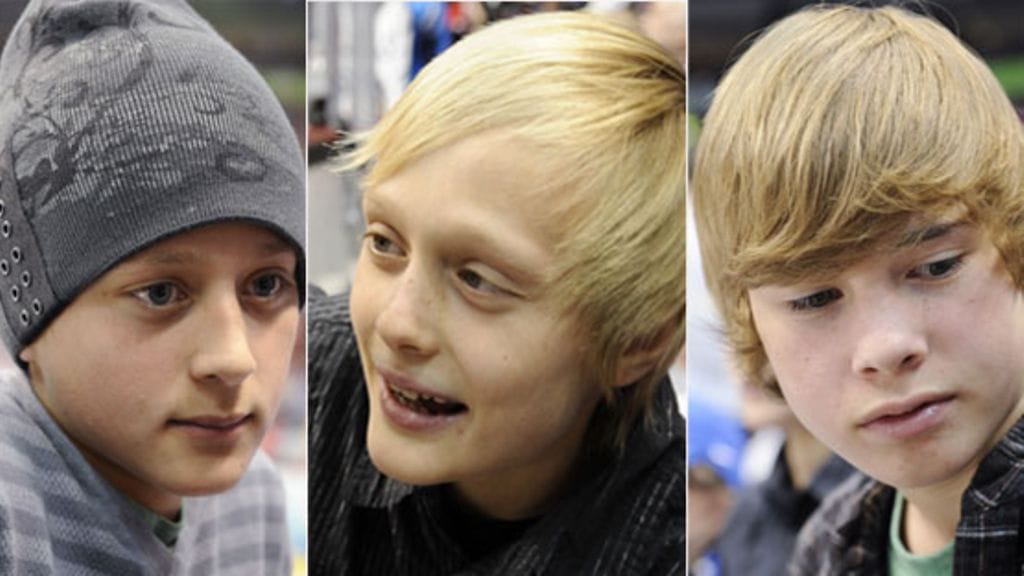 Eetu, Leevi ja Eemil Selänne (Kuvat: Martti Kainulainen/Lehtikuva)