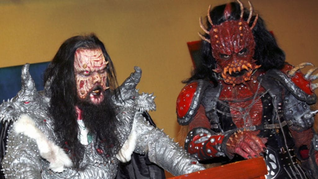 Mr. Lordi (Tomi Putaansuu) ja Kita (Kuva: Lehtikuva)