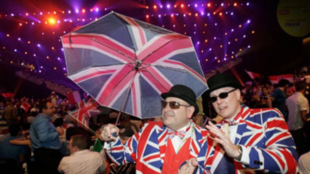 Brittiläisiä euroviisufaneja vuoden 2006 finaalissa (Kuva: Sean Gallup/ Getty Images)
