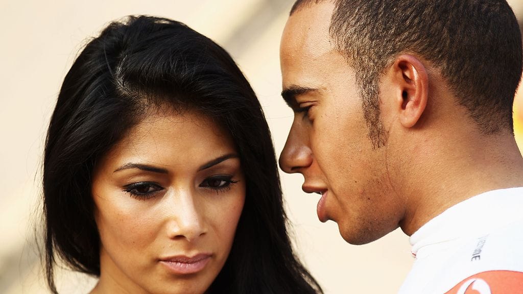 Nicole Scherzinger ja Lewis Hamilton.