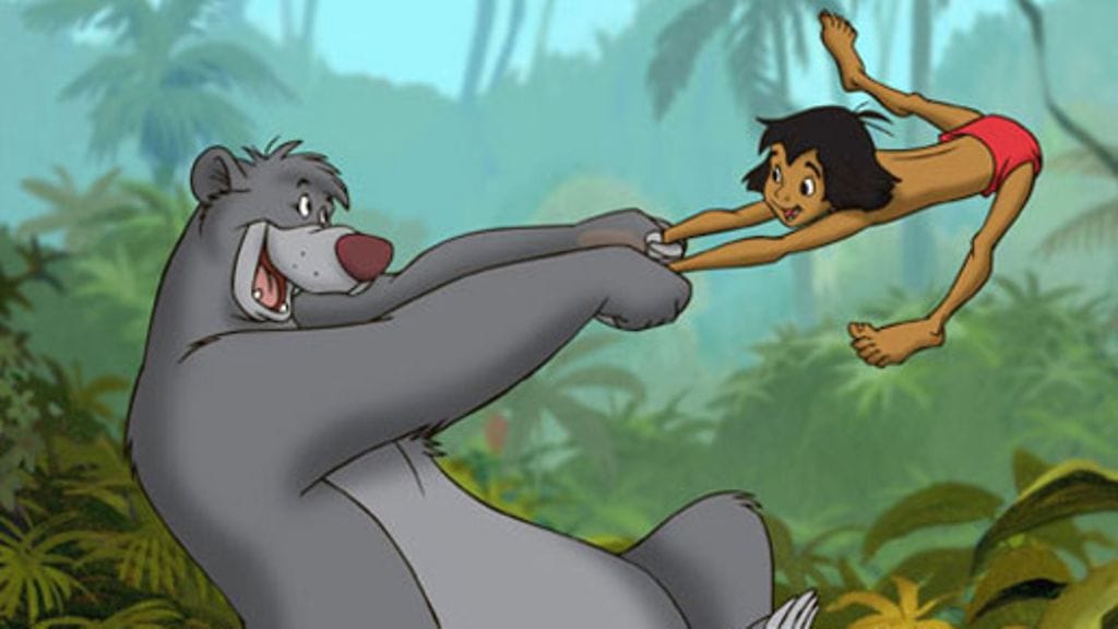 Baloo ja Mowgli.