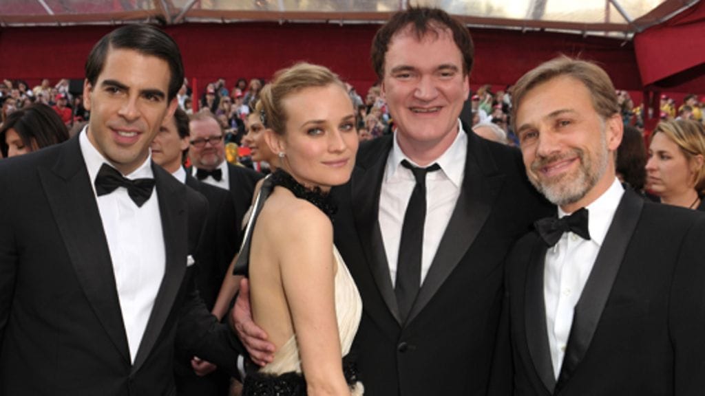 Eli Roth, Diane Kruger, Quentin Tarantino ja Christoph Waltz. Kuva: Getty Images