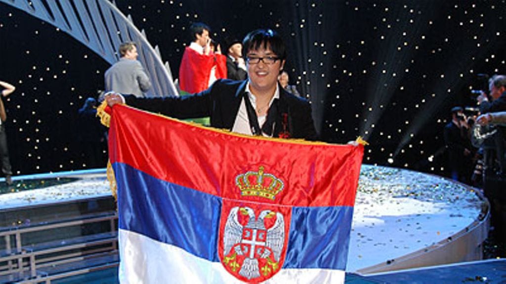 Serbia juhlii (Photo by Alain Douit/www.eurovisio.tv)