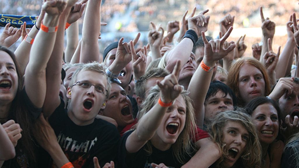 Iron Maidenin faneja Helsingissä 2008 (Kuva: Tomi Natri)
