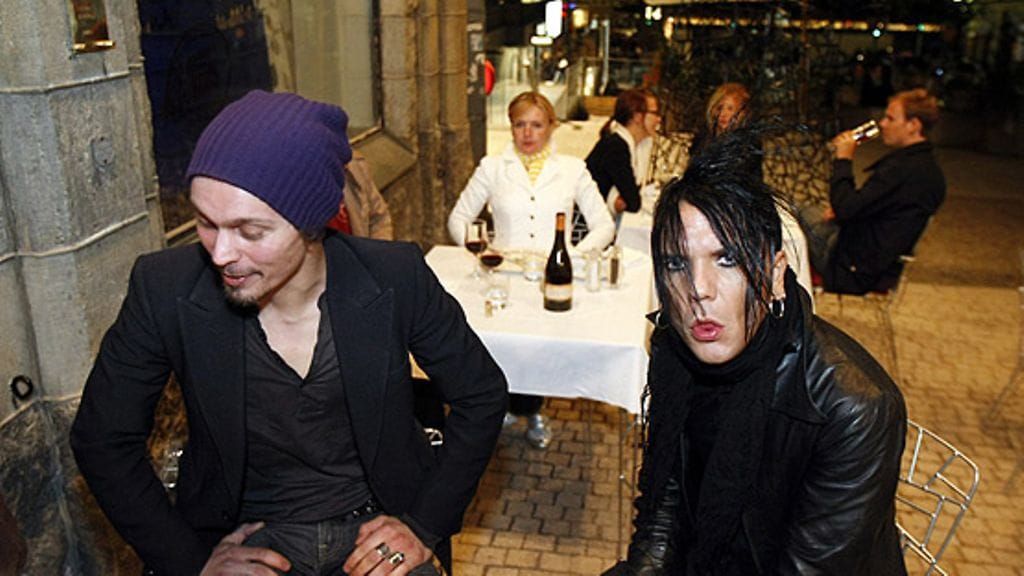 Ville Valo ja Jussi69 Taiteiden yössä 2008 (Kuva: Lehtikuva)