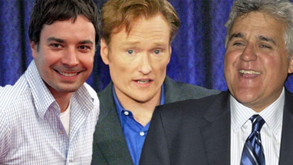 Jimmy Fallon, ConanO'Brien ja Jay Leno. (Getty)
