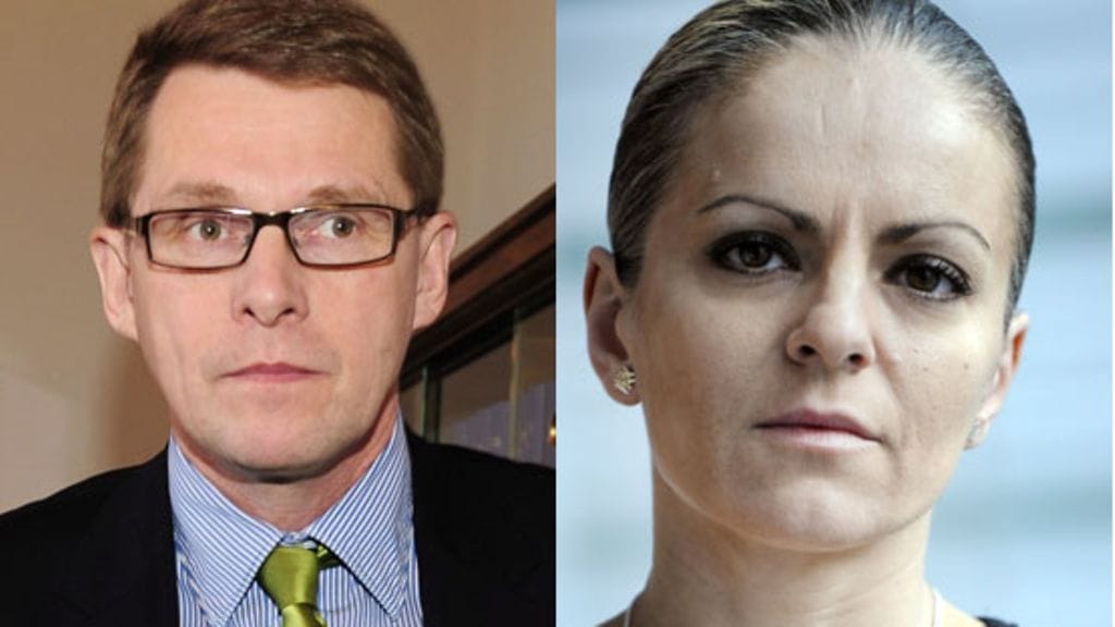 Matti Vanhanen ja Drita Lulic (Kuva. Lehtikuva)