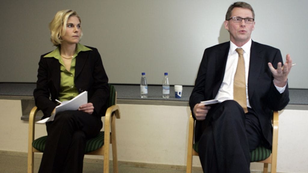 Matti Vanhanen ja Merikukka Forsius 4. maaliskuuta 2007 (kuva: Lehtikuva)