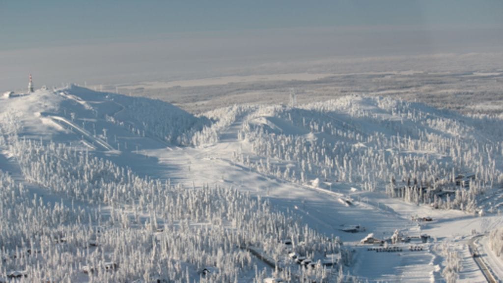Pyhätunturin hiihtokeskus.