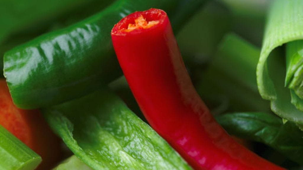 Chilipaprikoita. Kuva: Lehtikuva