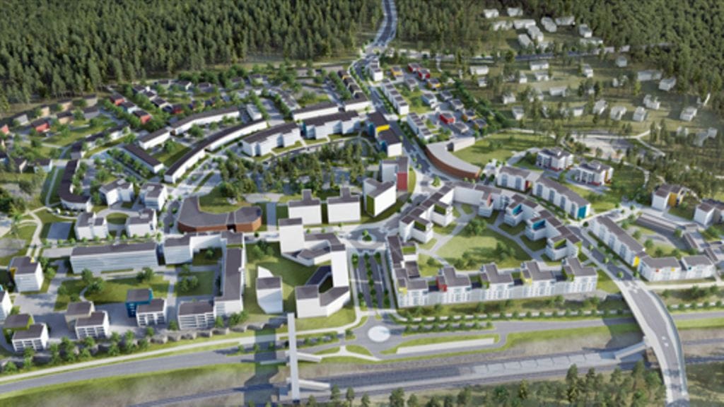 Havainneilmakuva Leinelästä. Kuva: Adactive Oy.