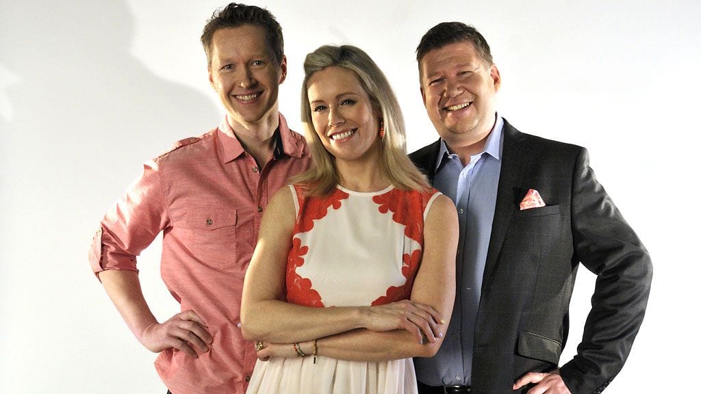 Sami Granroth (vas.), Anne Kukkohovi ja Mika Parviainen.