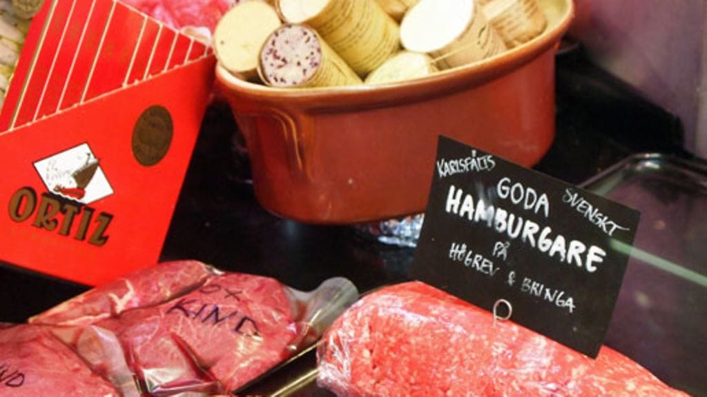 Östermalmin kauppahallin antimia Tukholmassa