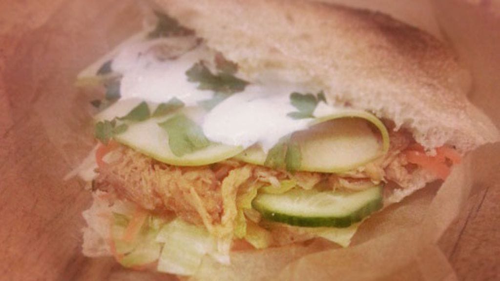 Street Gastro -ravintolan sandwich, työnimeltään "Pork Lover"