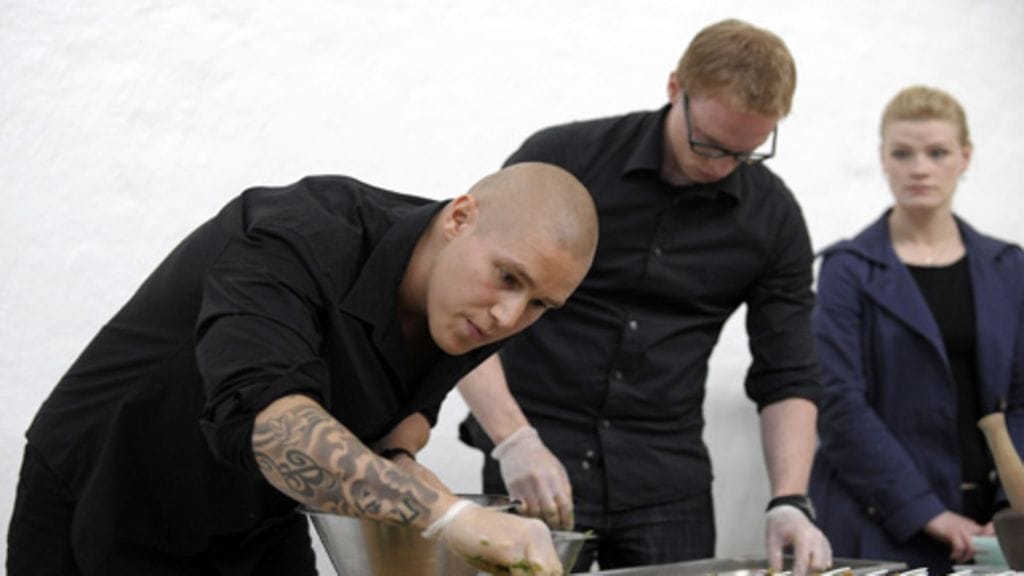 Tomi Björck ja Matti Wikberg Taidehallin remontin tiedotustilaisuudessa 12. toukokuuta 2009.