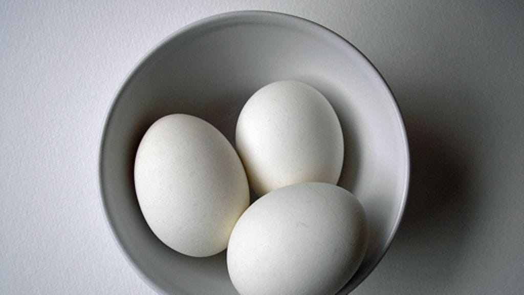 Kananmunat vatkataan huoneenlämpöisinä. Kuva: MTV3.