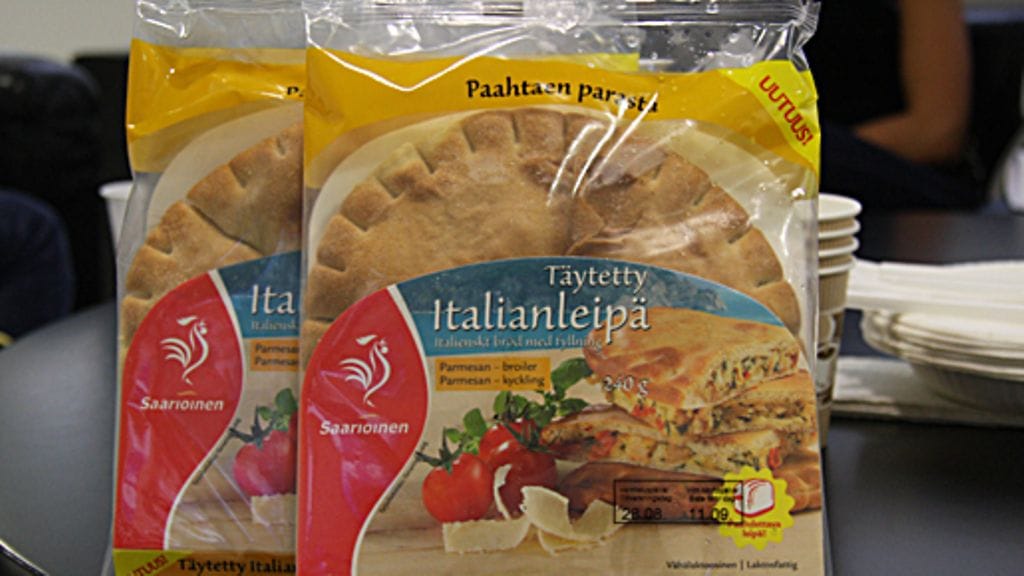Saarioisten Italianleipä Broiler-parmesan. Kuva: MTV3.
