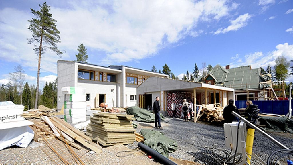 Rivitalon työmaa. Kuva: Lehtikuva