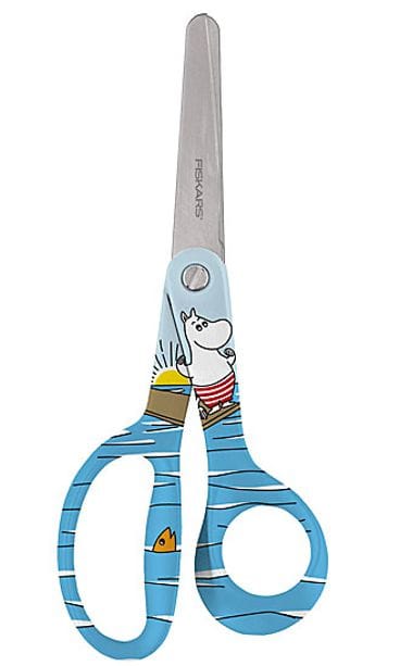 Muumipeikko-saksilla askartelu on vielä hieman hauskempaa. Kuva: Fiskars