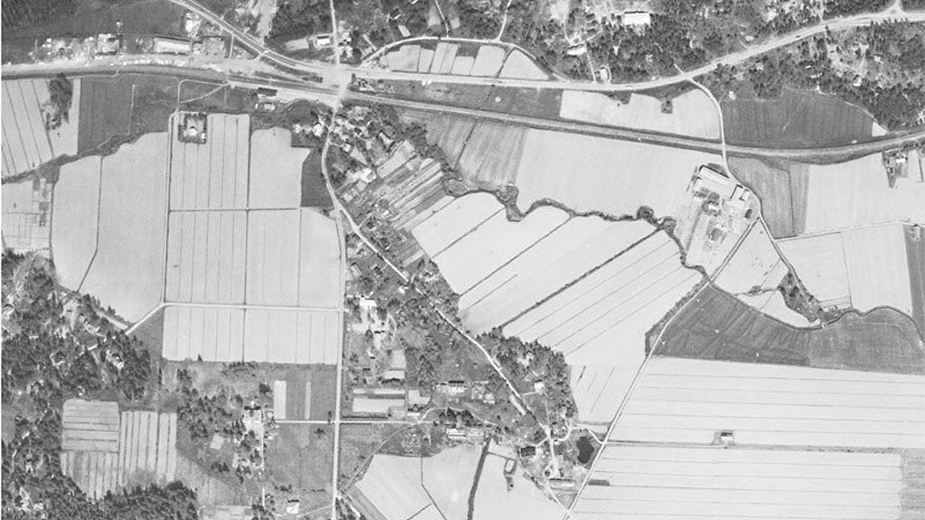 Espoon Leppävaara näytti vuonna 1956 vielä näin autiolta.