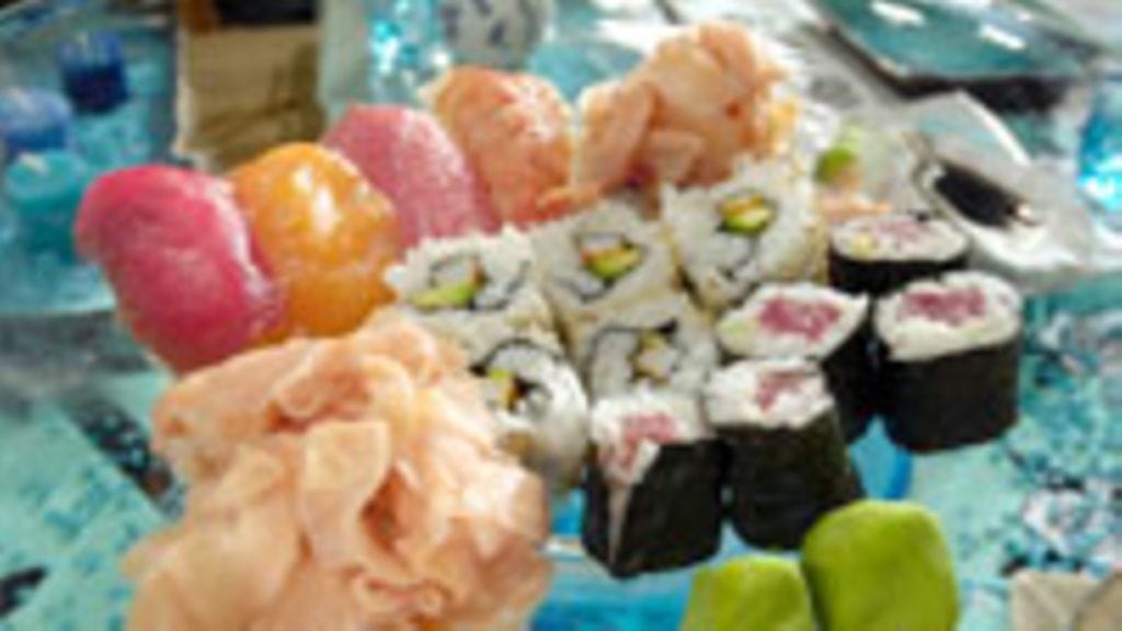 sushilajitelma, wasabia, inkiväärilastuja