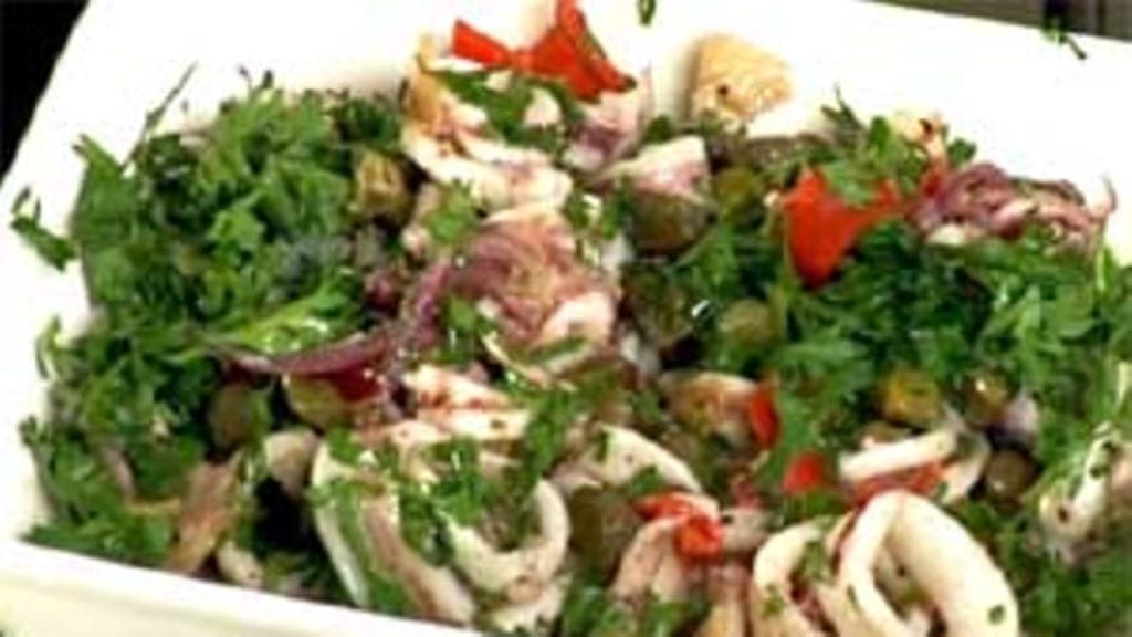 Marinoituja mustekaloja